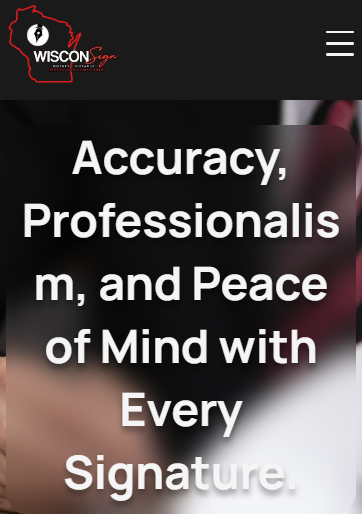 WisconSign landing page preview